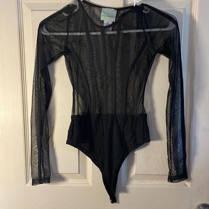 Mesh black body suit